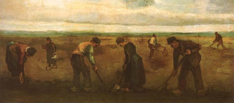 Vincent Van Gogh Farmers Planting Potatoes (nn04)